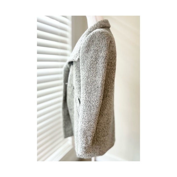Only Women's Textured Gray Pea Coat - Picture 4 of 6
